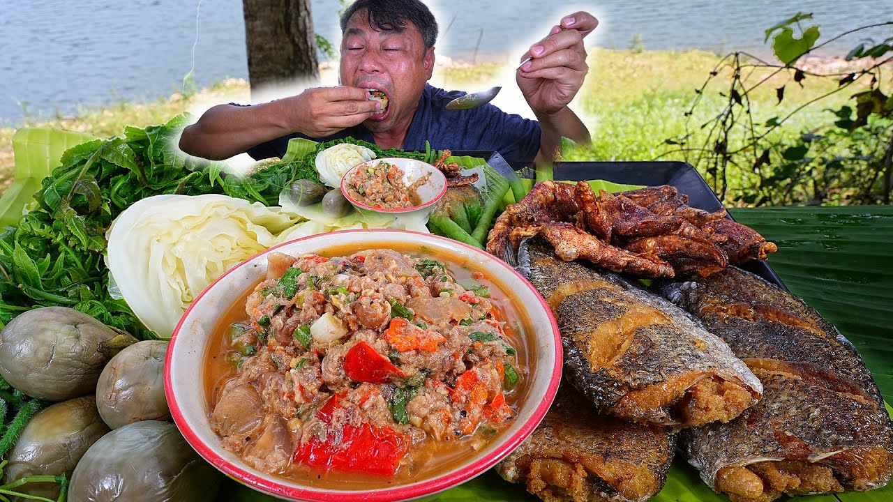 น้ำพริกปลาทู ปลาสลิดทอด ปลาหมึกแห้งทอด ลำเข้ากั๋นแต๊ๆครับ-21-07-2024-
