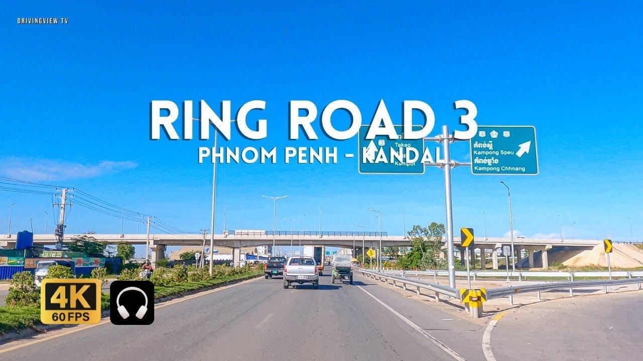 Cambodia Drive Phnom Penh to Dei Edth | Ring Road 3 4K HDR