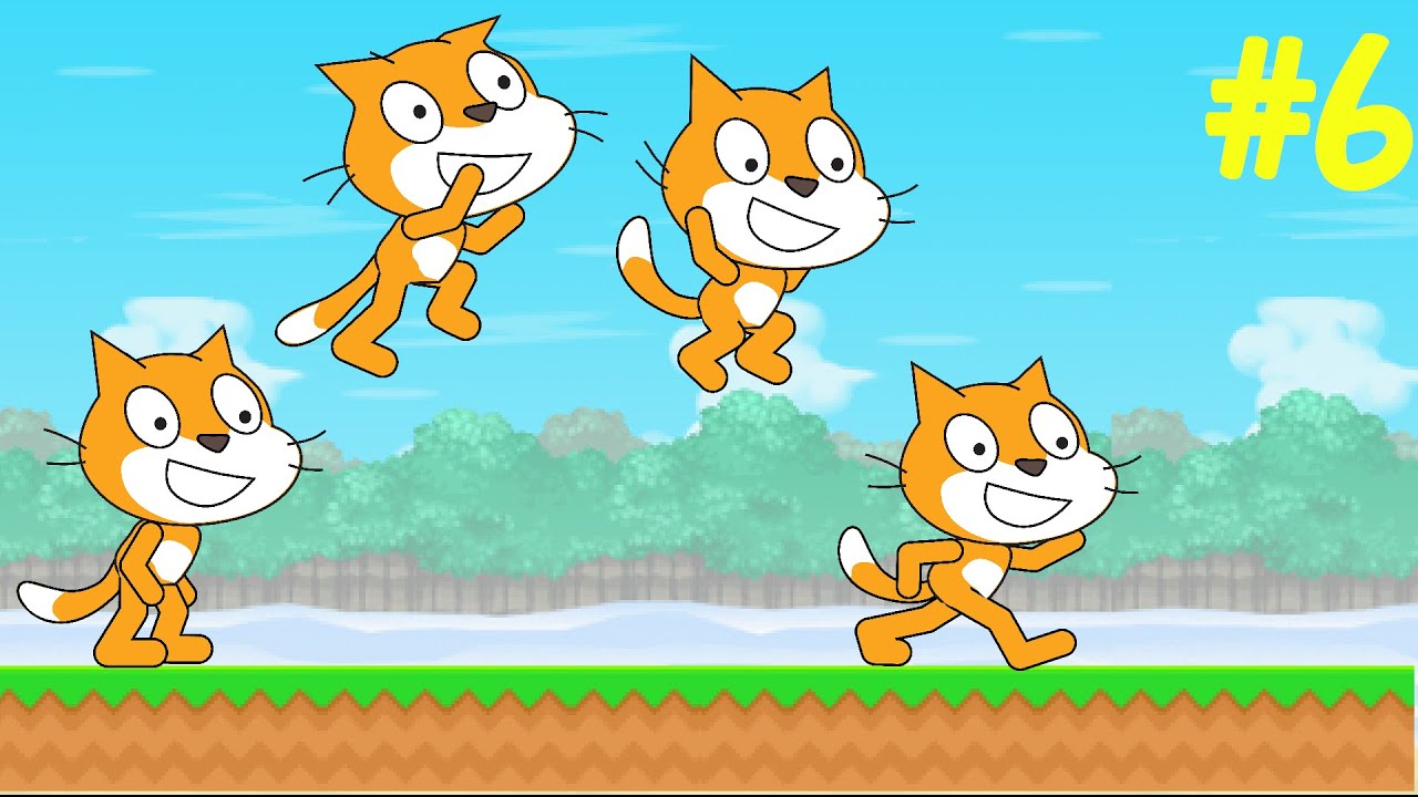 Cómo hacer un juego de plataformas en Scratch - 6 (Animaciones: salto y caminata)