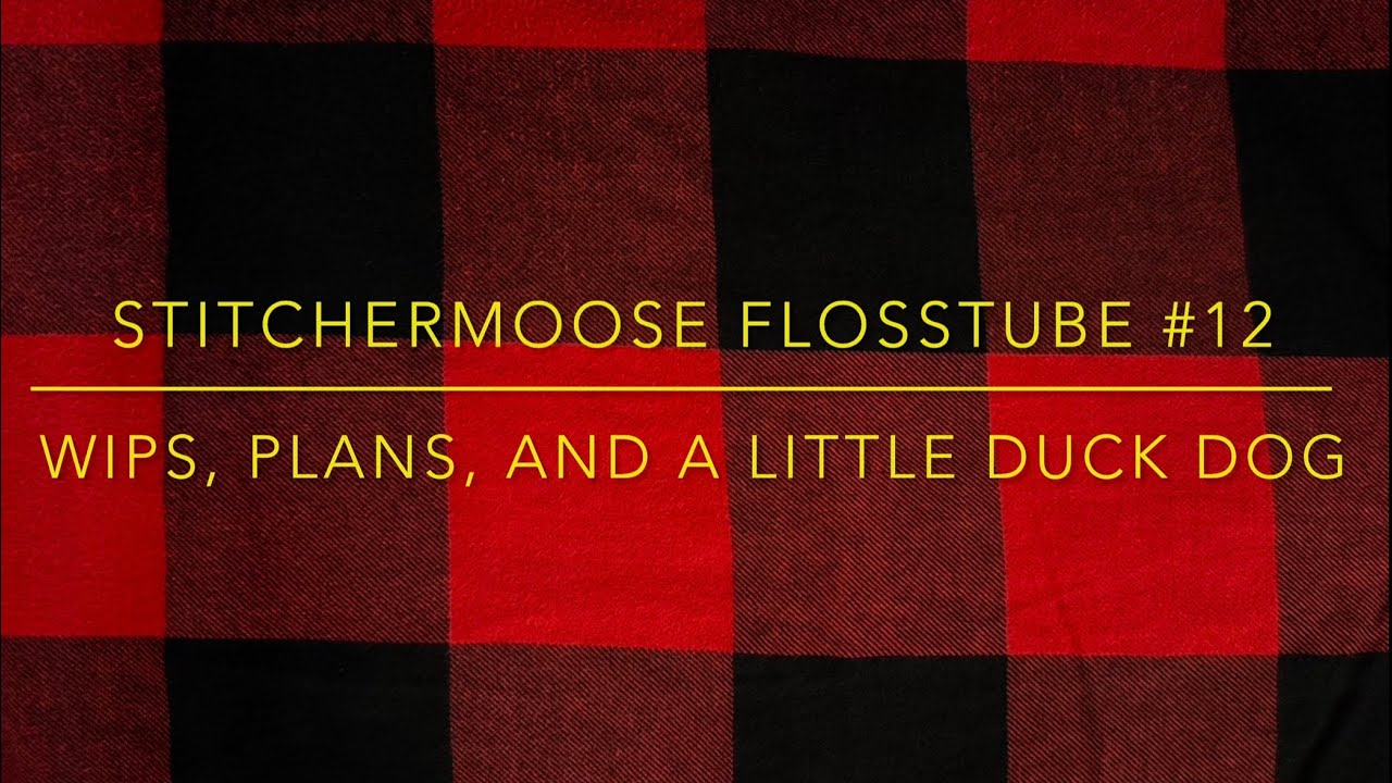 Flosstube #12 - WIPs & Plans & a Little Duck Dog