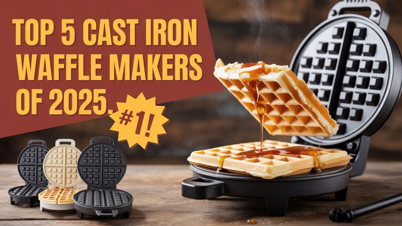 **Top 5 Best Cast Iron Waffle Makers Of 2025 🍽️ | Perfect Crispy Waffles Every Time!**