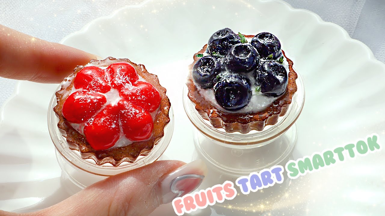 (sub) 천사 점토로 생크림 만드는 방법‼ 🥧생크림 과일 타르트 스마트 톡 만들기😋
