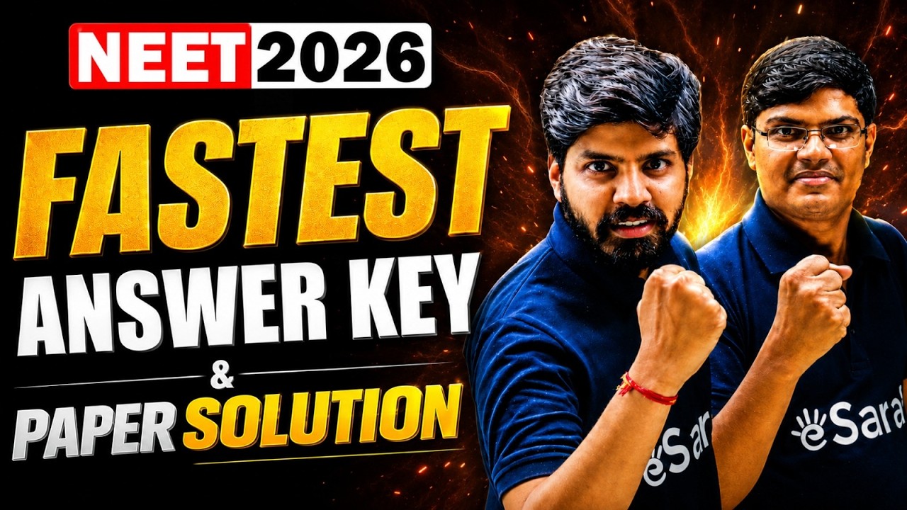Re-NEET 2026 : Paper Solution LIVE 📝 🔍🔥 | eSaral #reneet2026 #neet2026 #neet