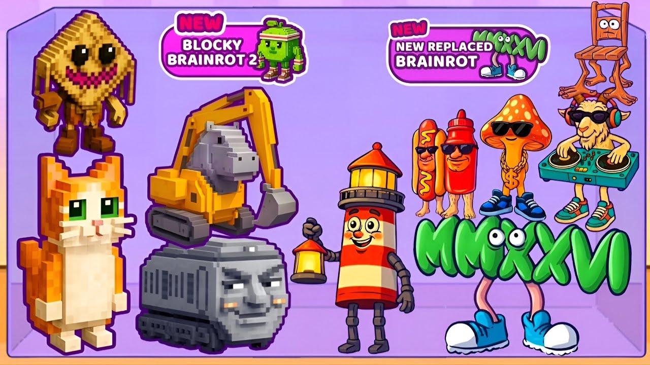 Merge Fellas: Replaced Brainrot,Blocky Brainrot 2 ⁉️ Max Level | Gameplay!