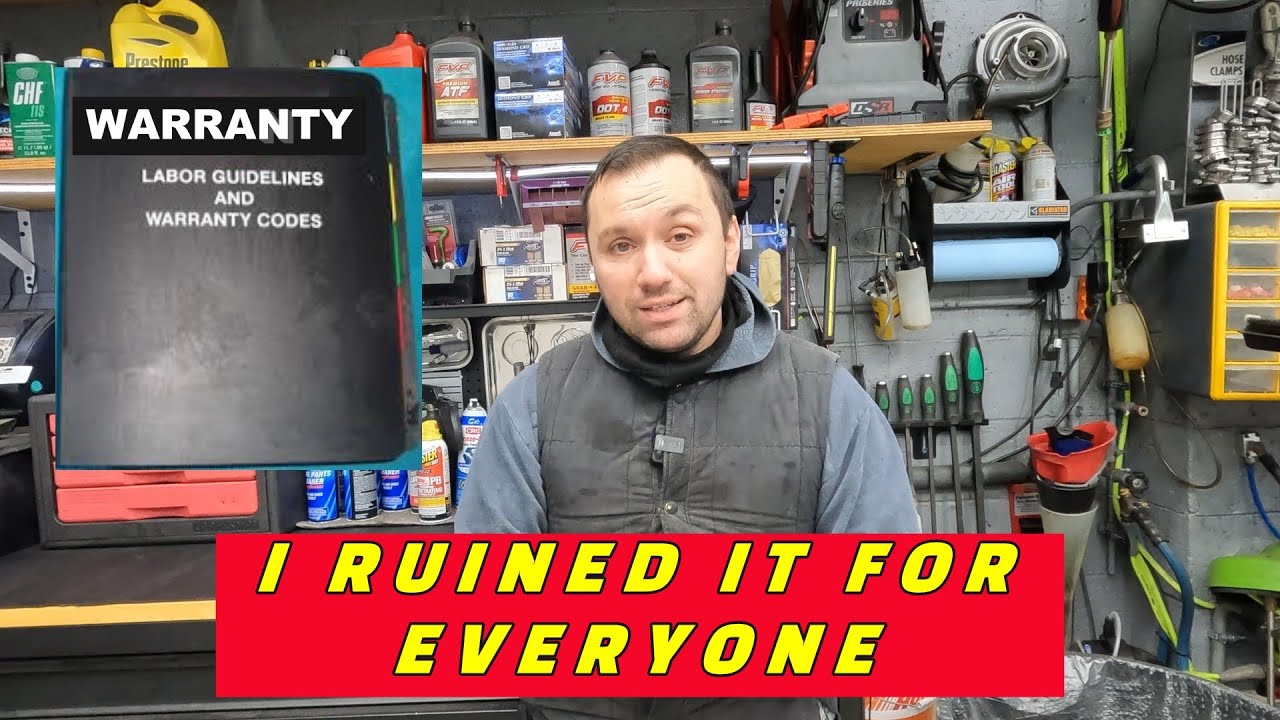 SHOP TALK: HOW I UNKNOWINGLY SCREWED EVERY TECH NATIONWIDE ON WARRANTY PAY LABOR TIMES FOR A RECALL!