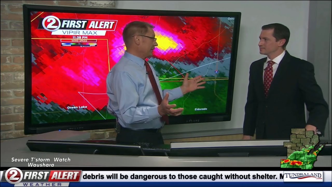 7/28/2021 WBAY Green Bay - 11pm Wisconsin Tornado Coverage