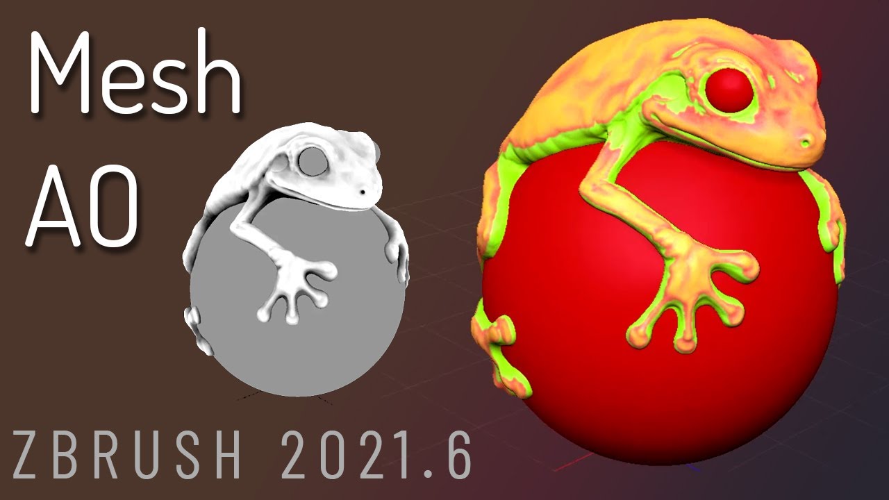 079 - ZBrush 2021.6 - Mesh AO - Create a Mask using Ambient Occlusion to Sculpt And Paint on!