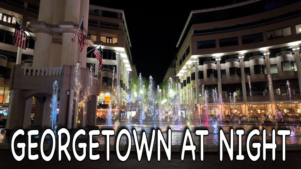 🇺🇸 [4K]Georgetown DC at Night/ Tour of Washington DC's Hippest Neighborhood/Washington DC Night Walk