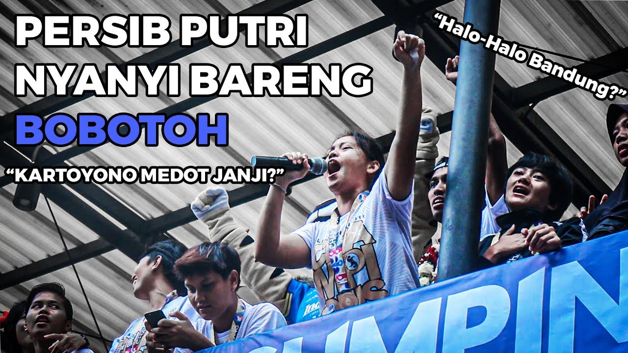 UYUNG DAN PERSIB PUTRI NYANYI BARENG BOBOTOH || KONVOI PERSIB PUTRI JUARA