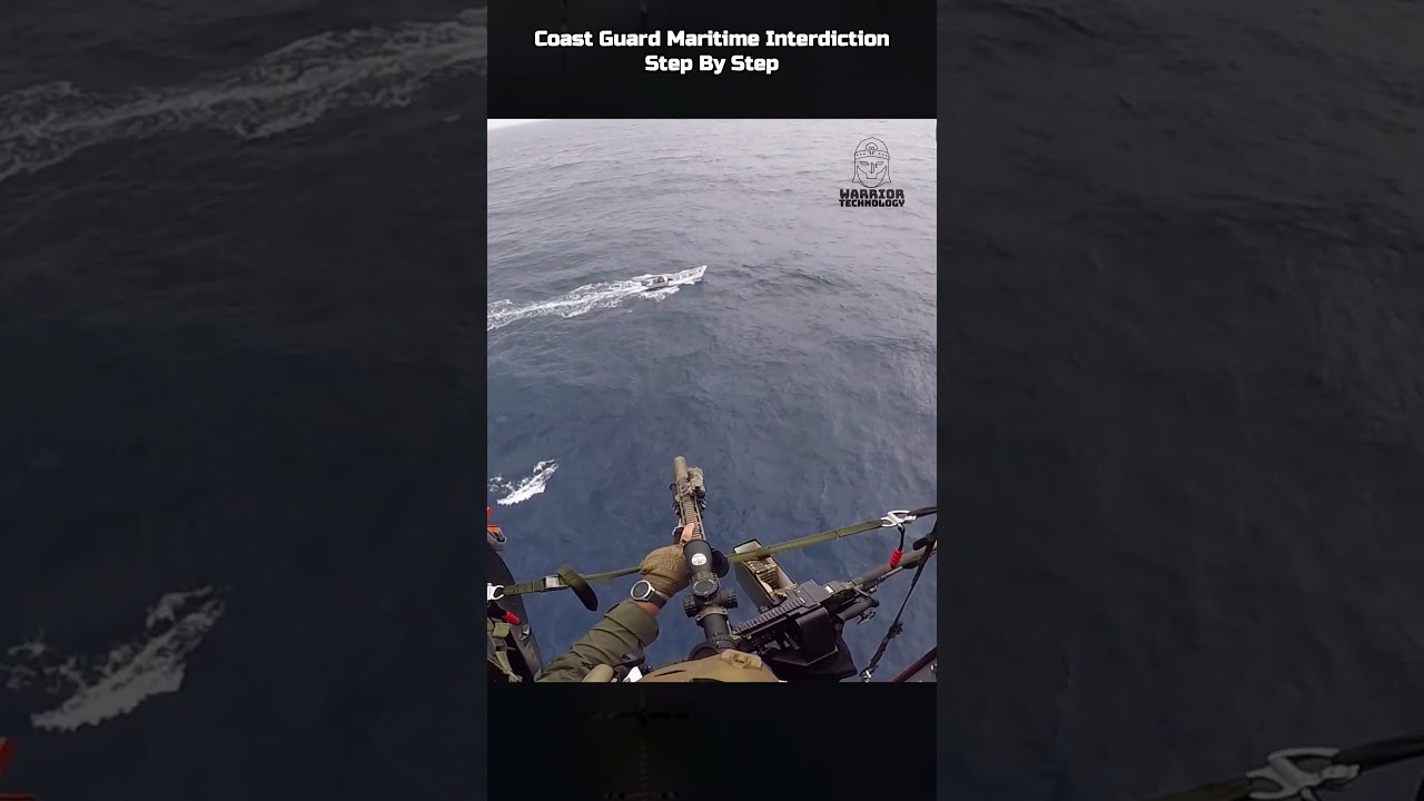 Coast Guard Machine Gun And Rifle Stop Drug Boat