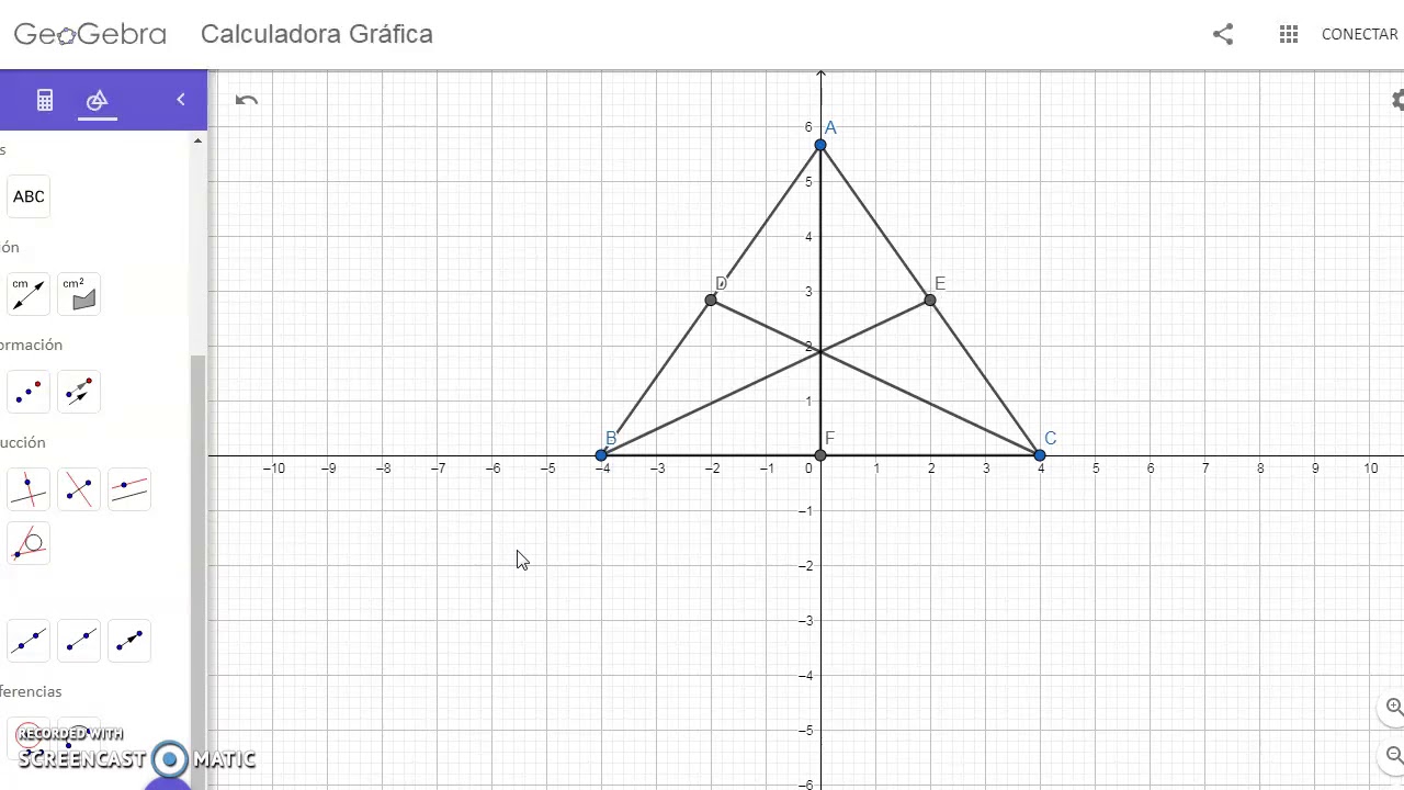 LOS TRAZOS CON MEDIANAS EN EL TRIANGULO