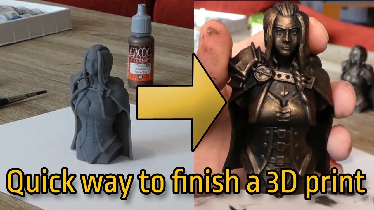 Simple, quick, cheap but effective painted finish on 3D prints