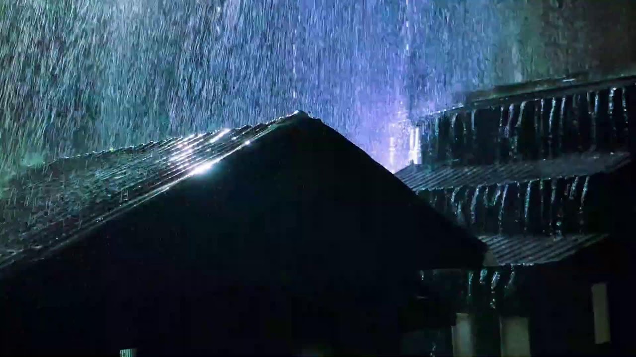 10 Hours Heavy Rain & Thunder on Tin Roof ⛈️ Instantly Fall Asleep | Deep Sleep & Insomnia Relief