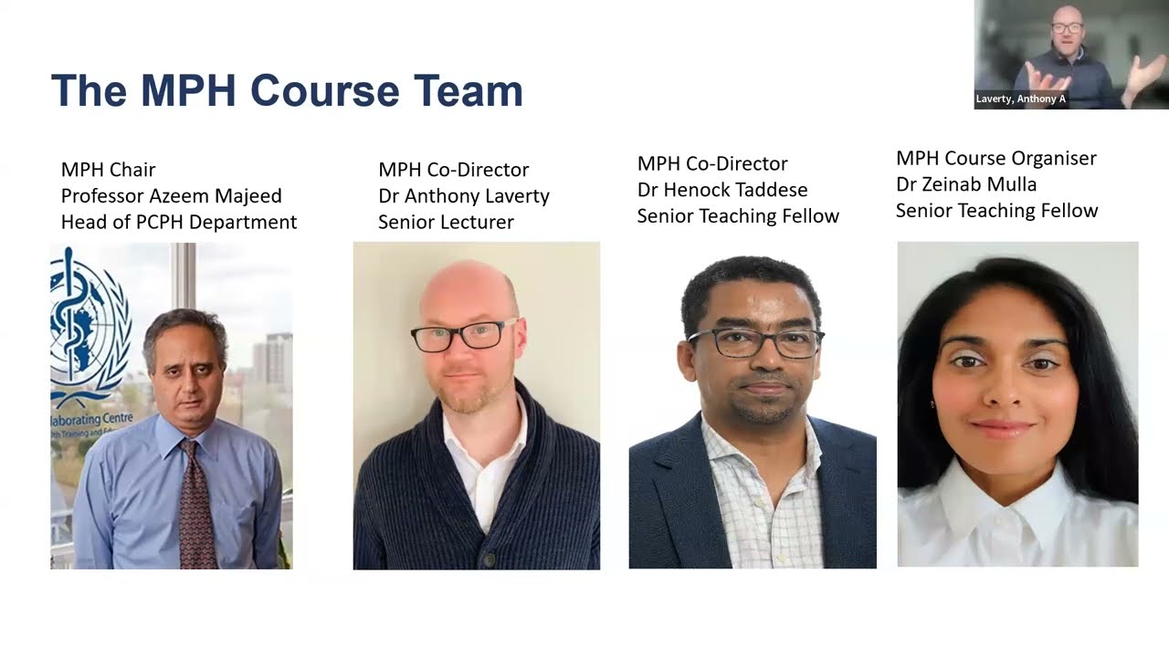 Master of Public Health | Imperial College London Admissions webinar November 2024