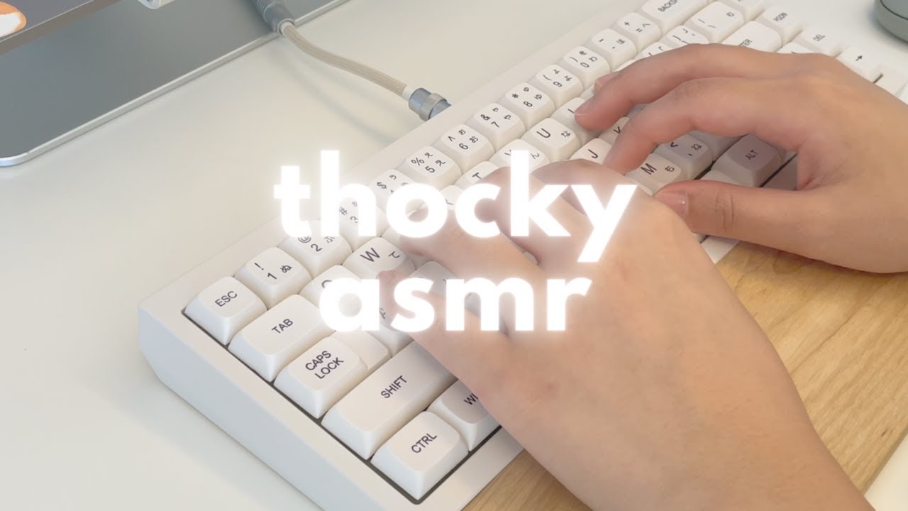 qk65 THOCKS | asmr typing with rain ambience