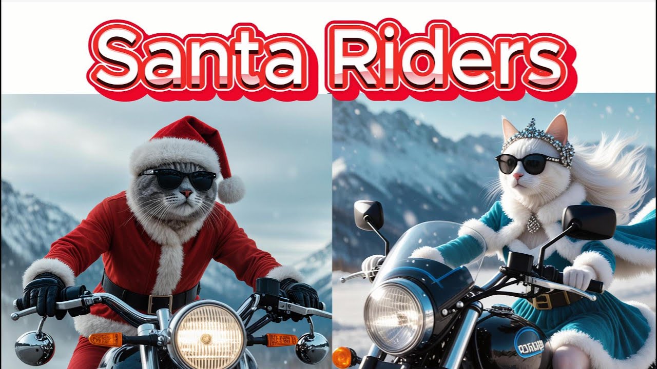 Santa Riders 🐾🔥🏍️ A Christmas track with epic badass visuals 🎄🔥