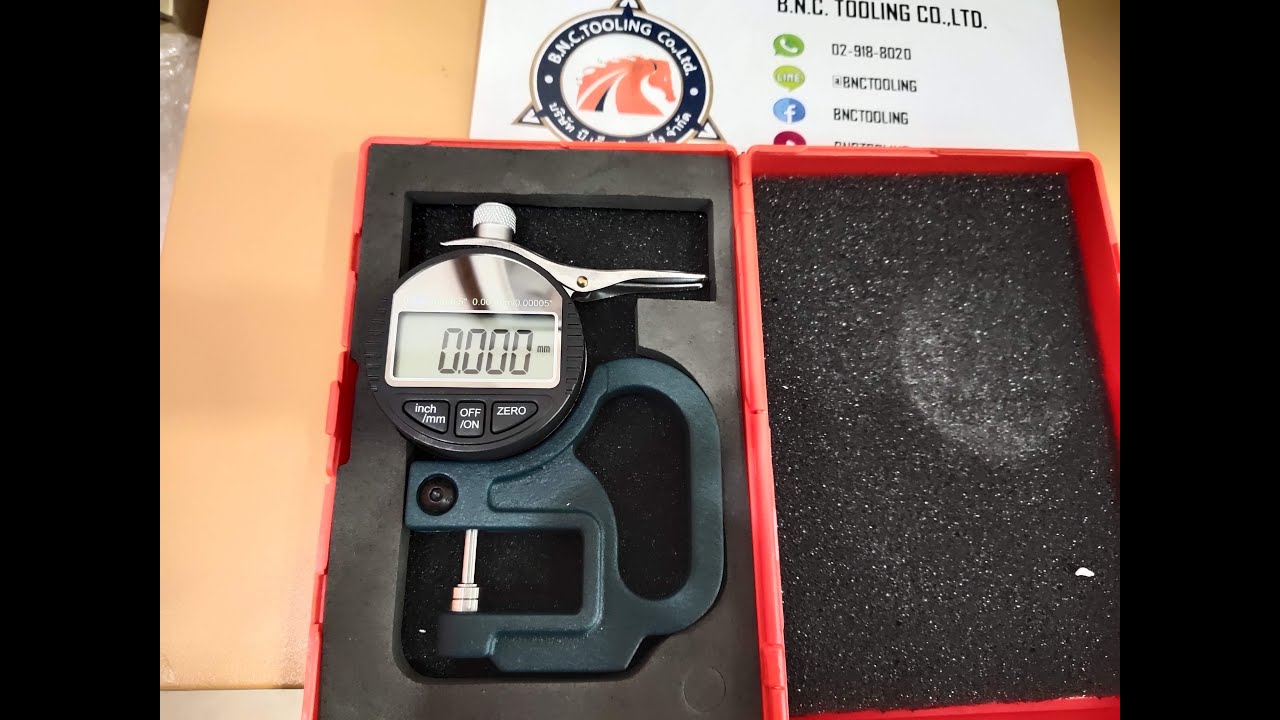 รีวิว Digital-Dial Thickness Gauge 316-101 ( Apoliz ) เครื่องวัดความหนากระดาษ,ฟิลม์