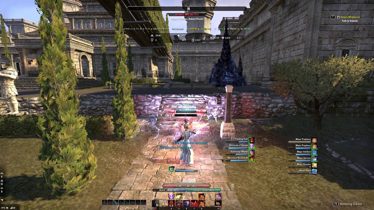 ESO - Magicka Nightblade Rotation CWC - 41k+ Robust Dummy - See Description