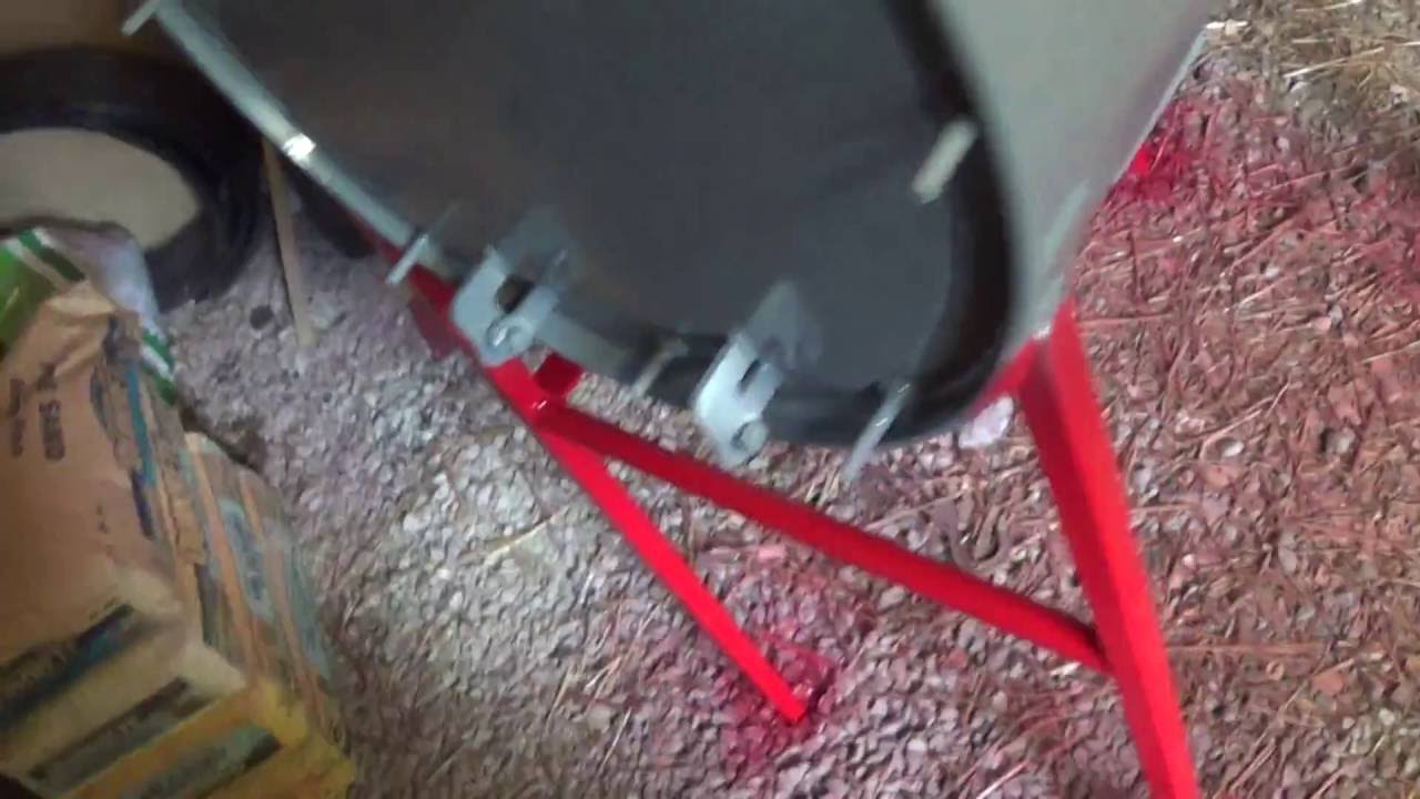 55 gallon drum sand blast cabinet: Homemade