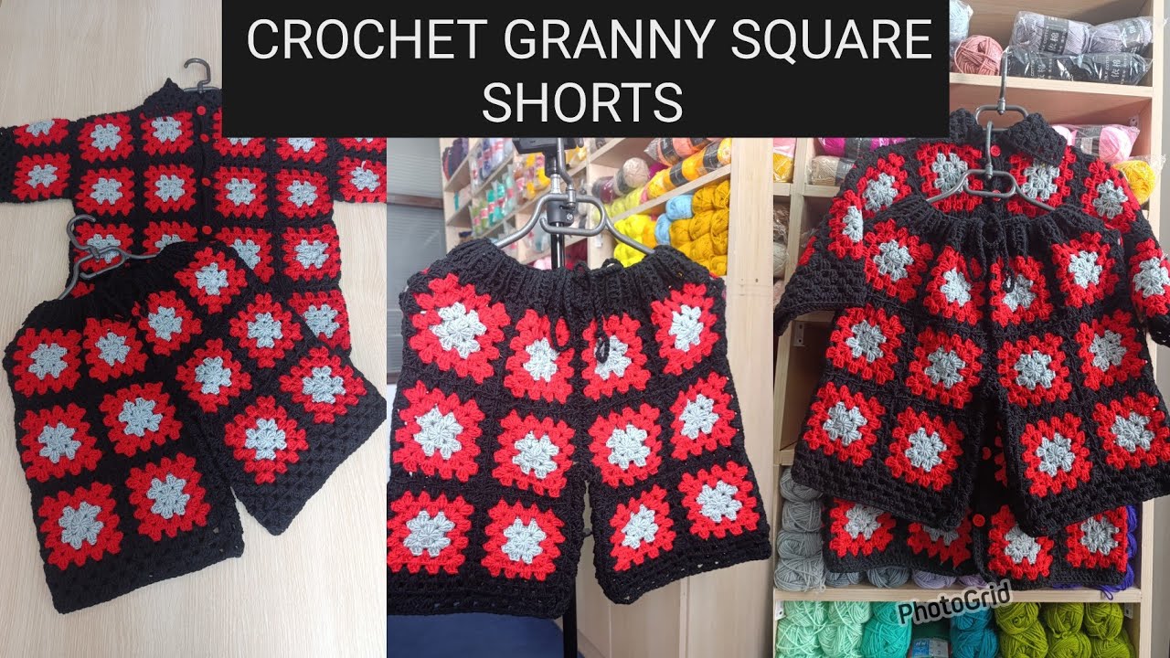 Granny Square Crochet Shorts Tutorial | Easy Step-by-Step Guide for Beginners