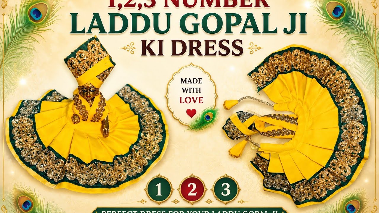 2,3 नंबर के कान्हा जी की पोशाक कैसे बनाएं| How To Make Laddu Gopal Ji's dress for Janmashtami|#diy 