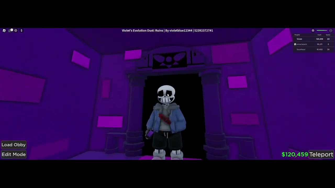 Evolution Dust Sans | The Ruins | Obby Creator