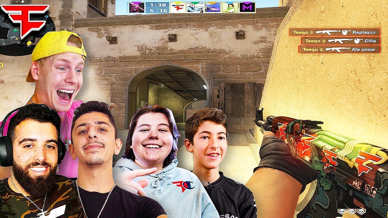 FaZe Teeqo plays CS:GO w/ Rug, Apex, Dubs & Megga