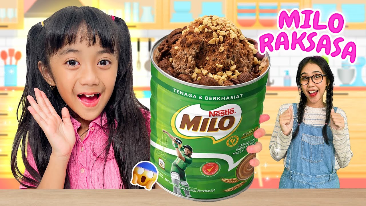 SAMANTHA EKSPERIMEN BIKIN ES MILO JUMBO 1 KALENG 😍 PERMEN MILO BROWNIES MILO BOLA BOLA MILO
