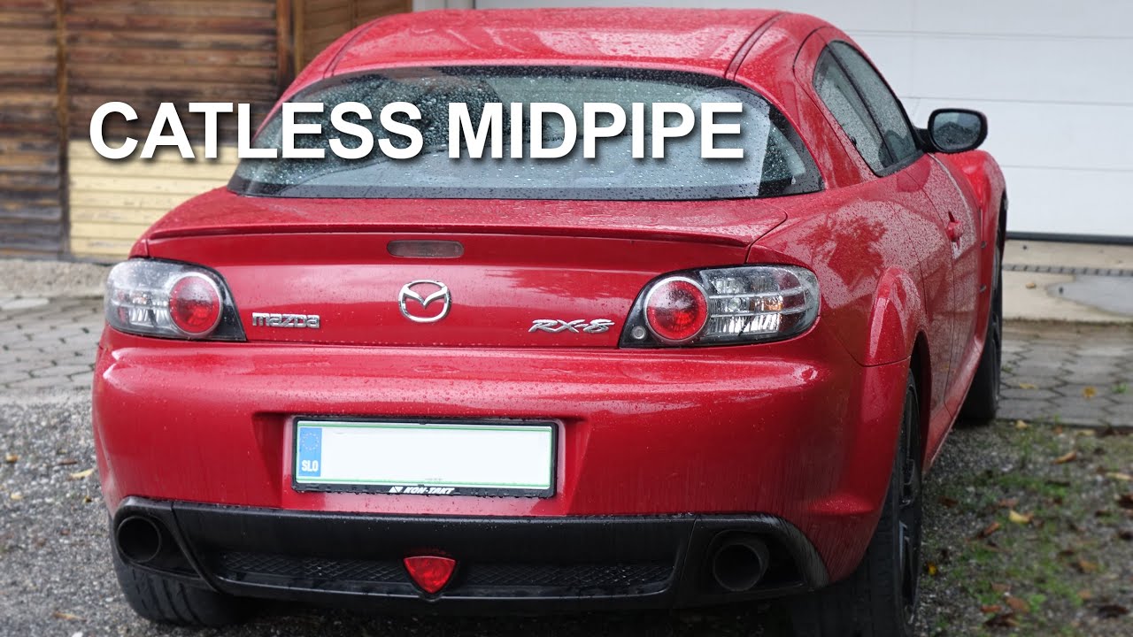 Mazda RX-8 Catless Midpipe (Decat, Straightpipe) - Before & After
