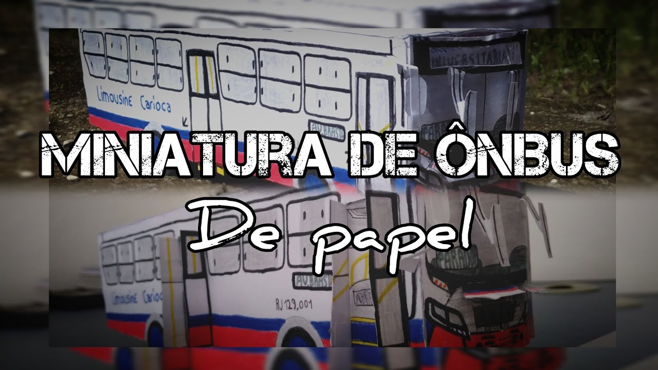 MINIATURA DE ÔNIBUS DE PAPEL