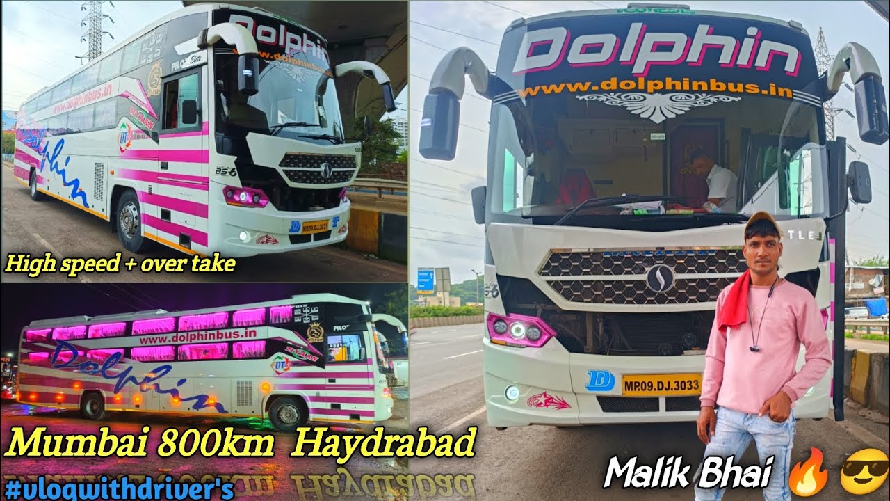 Best Bus from Mumbai to Haydrabad Bus Journey 🔥 || Dolphin Travels Ac Sleeper || with Malik bhai 😎🔥
