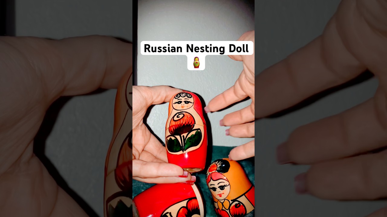 ASMR : Russian Nesting Doll Edition 🪆I LOVE these! #asmr #woodtapping #woodasmr