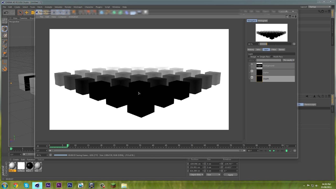 How to render a Depth Pass | Cinema 4D & After Effects CS6 Tutorial