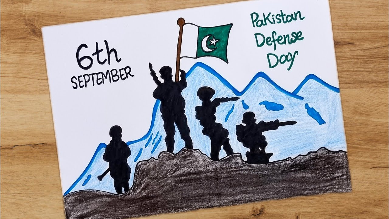 6th September Drawing //Defense Day Easy Drawing //Pak Army Soldiers Art //Pakistan Defence Day