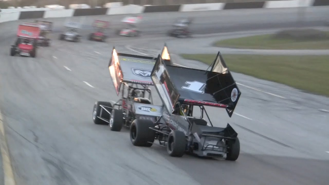 Winged Sprint Car Feature Race - Desoto Speedway 2-8-15