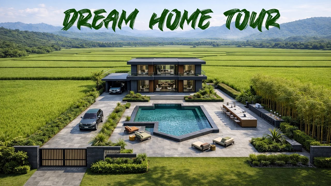 DREAM HOME TOUR | Village Villa | Luxury House | Relaxing | Slow Living | AI Video | Nature Living 
