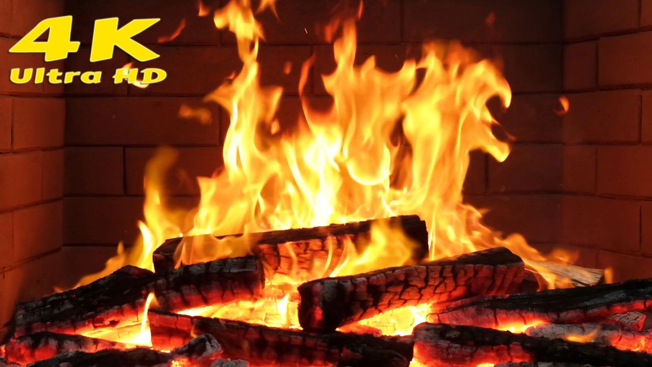 🔥 Cozy fireplace sounds. Relaxing winter fireplace sounds. Fire background video effects 4K