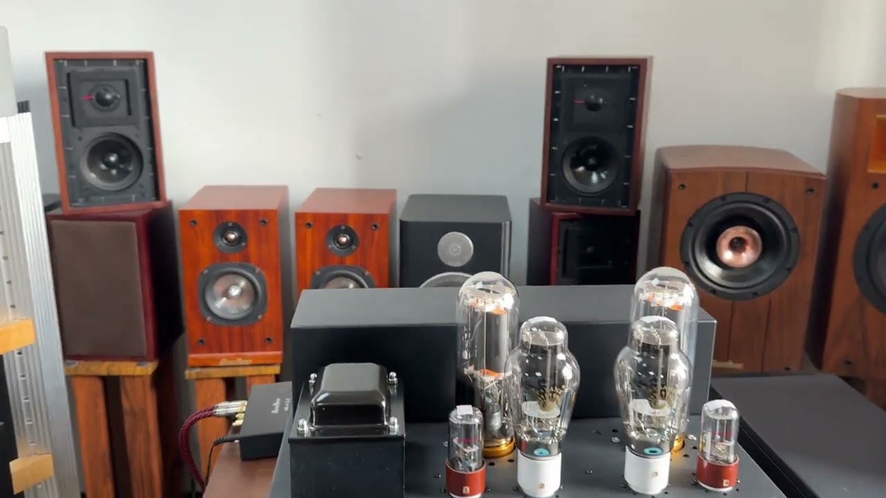 #video D&eacute;monstration d'enceintes SoundArtist LS3/5A avec amplificateur &agrave; tubes LaoChen 300B 845