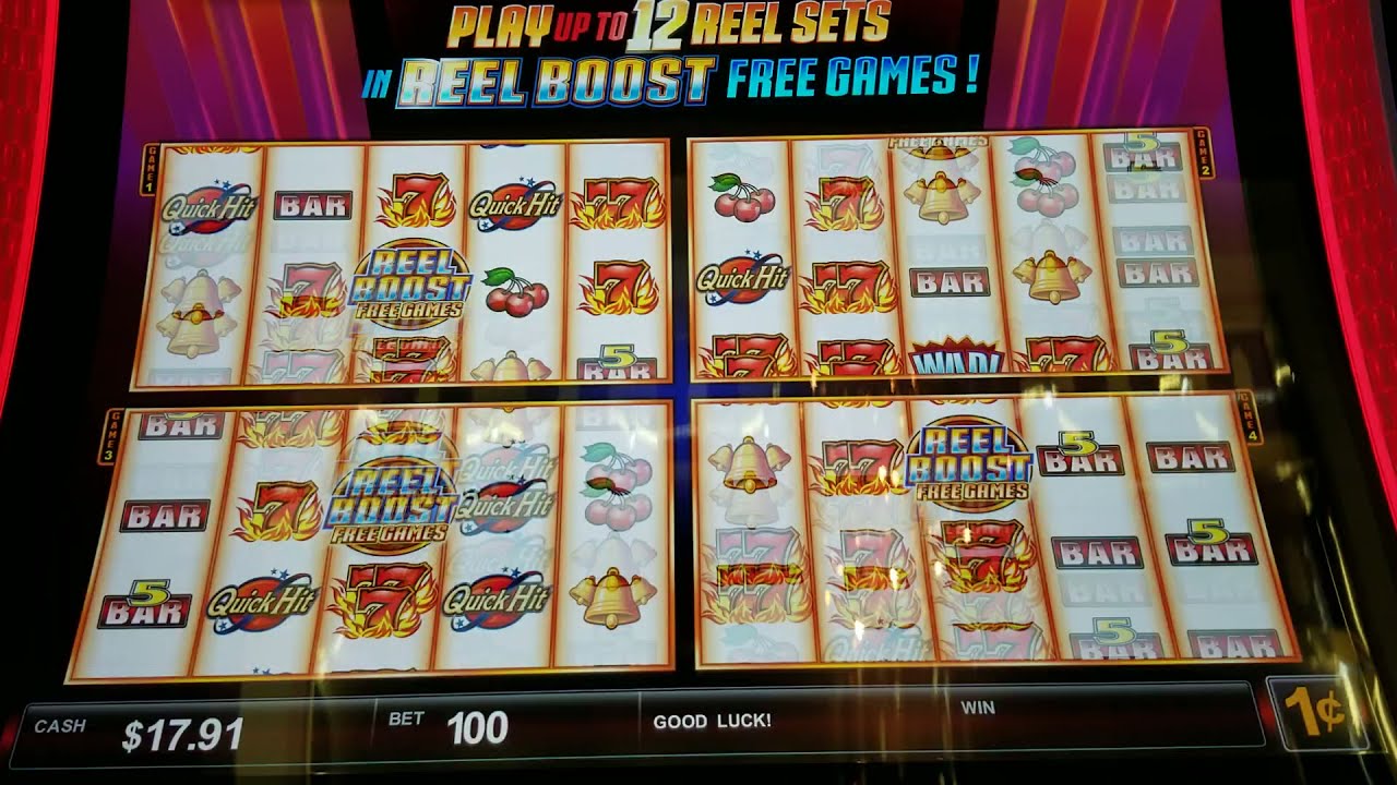 Quick Hit Reel Boost Blazing 7's Slot Action