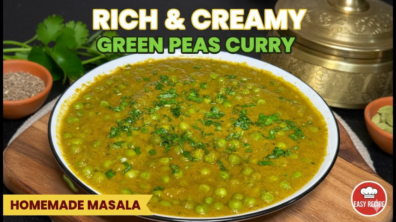 Rich & Aromatic Green Peas Curry | Homemade Masala Matar Recipe | Dhaba Style Curry at Home