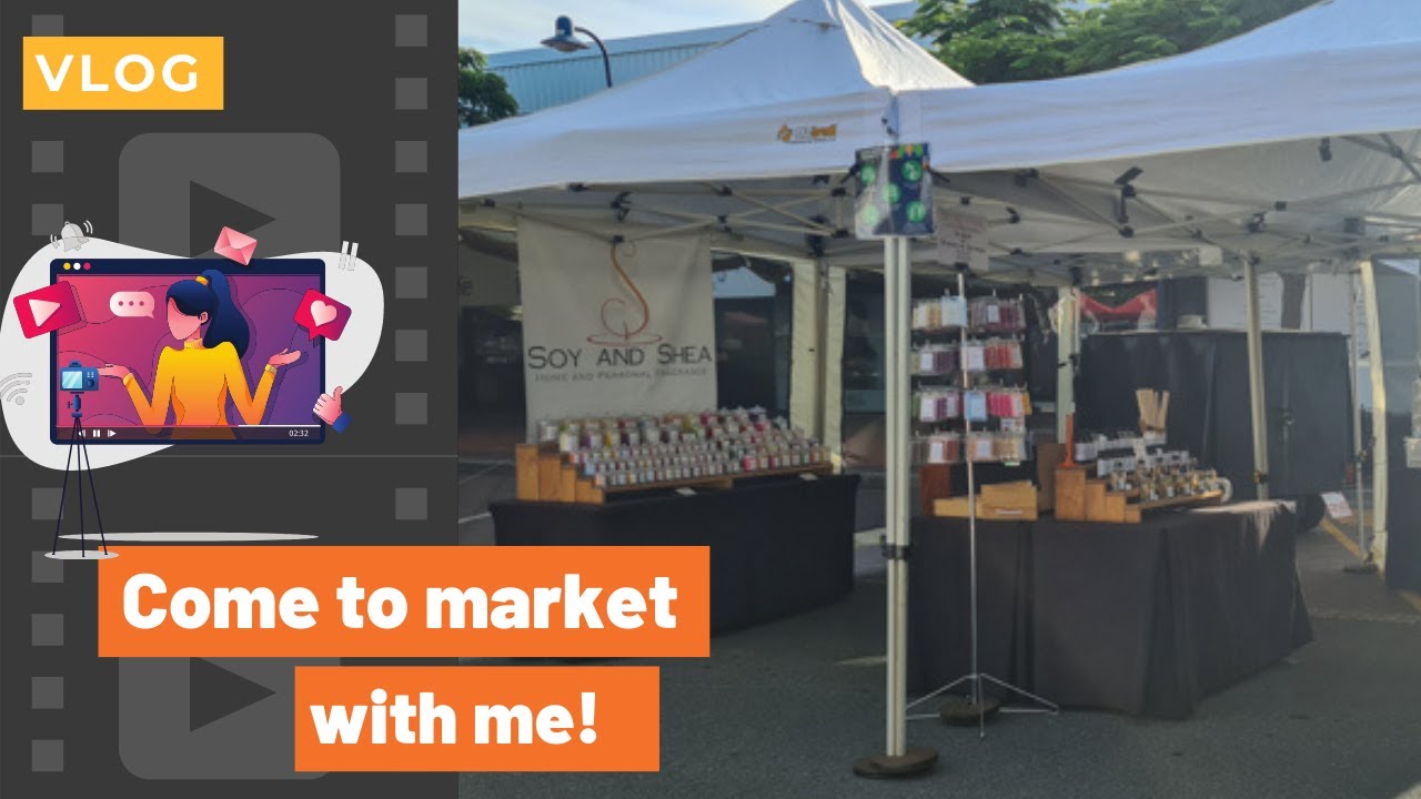 Come to market with me! Watch how I set up PLUS come for a walk with me.
