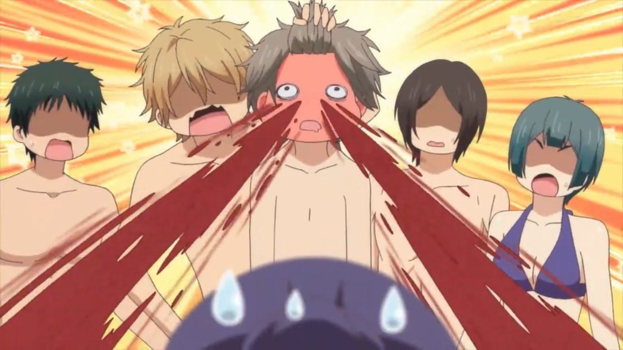 Hilarious Nosebleed Explosions | English Dub | Anime
