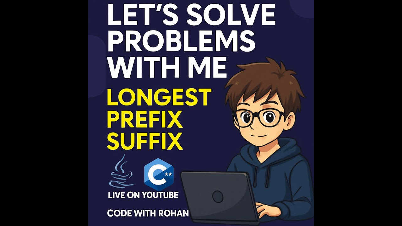 🔴 LIVE Coding Challenge &ndash; Hard Problem (Longest Prefix Suffix)