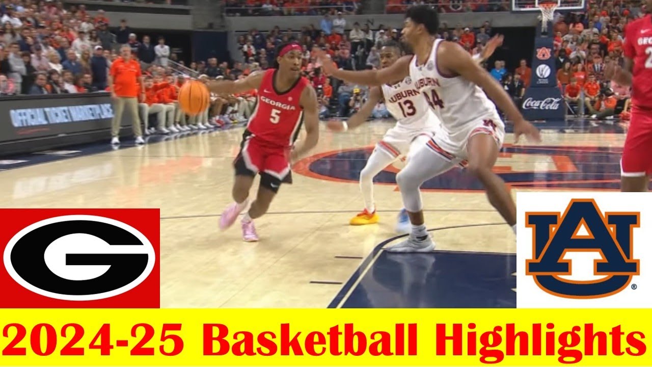 Georgia vs #1 Auburn Basketball Game Highlights 2 22 2025
