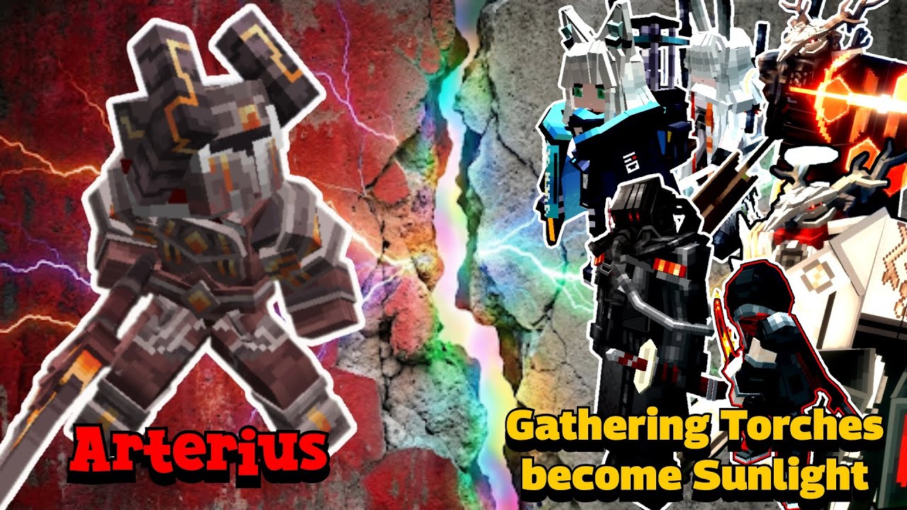 Arterius VS Gathering Torches Become Sunlight | Minecraft |Mobs Battle