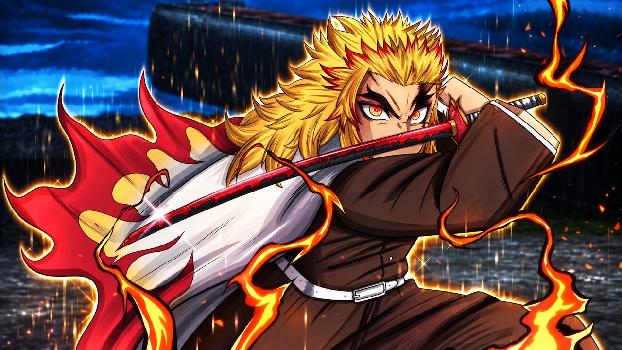 Я стал Столпом Пламени Ренгоку в Project Slayers 2... (Фильм)