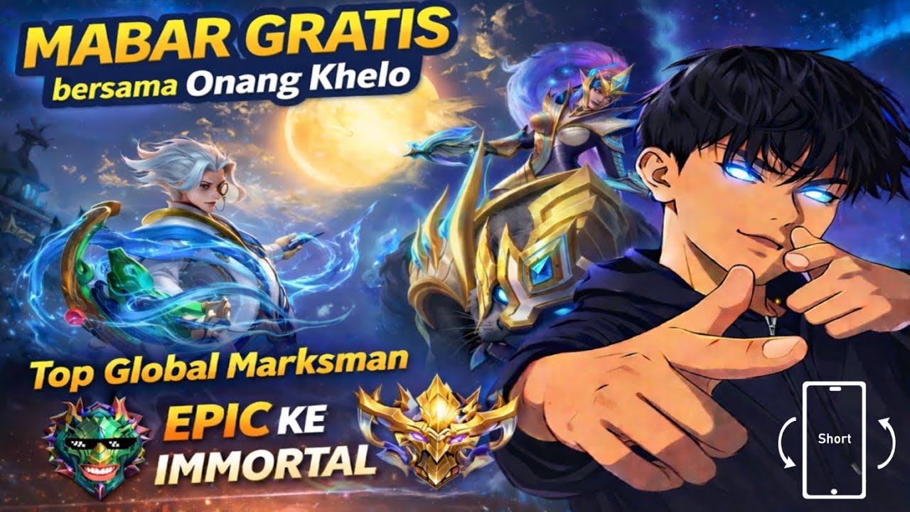 MABAR GRATIS PUSH SAMPAI GLORY IMMORTAL ! #mobilelegends