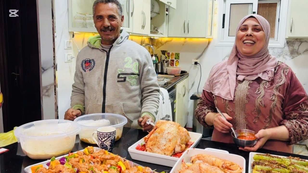 بناتى جم وشرفونى وبأحلى صوانى وعزومات قدام اهلى شرفونى وتجهيزات العزومه صوانى محمر ومشمر جديد عملولى