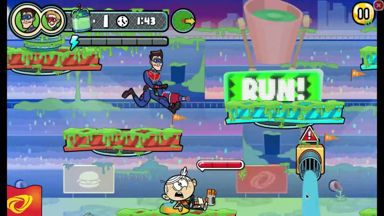 Capture the Slime Captain Man & Kid Danger vs Lynn & Lincoln