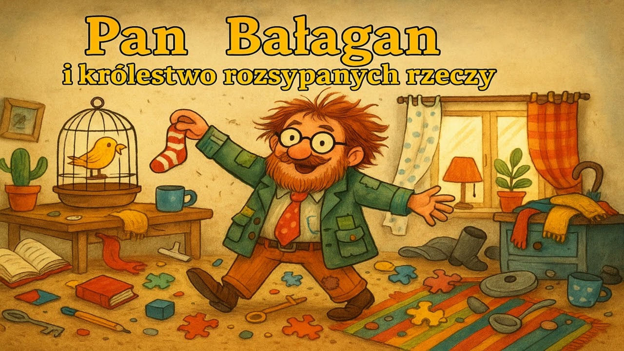 Bajka do słuchania o sprzątaniu — Pan Bałagan i królestwo rozsypanych rzeczy
